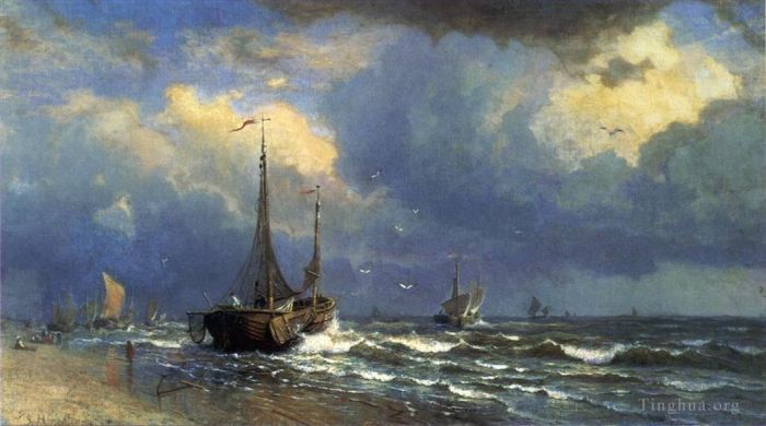 William Stanley Haseltine Peinture à l'huile - Côte hollandaise