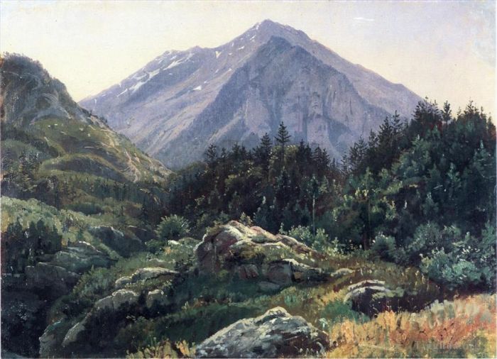 William Stanley Haseltine Peinture à l'huile - Paysages De Montagne Suisse