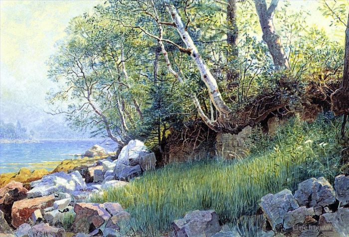 William Stanley Haseltine Peinture à l'huile - Port du nord-est du Maine