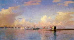 William Stanley Haseltine œuvres - Coucher de soleil sur le Grand Canal Venise