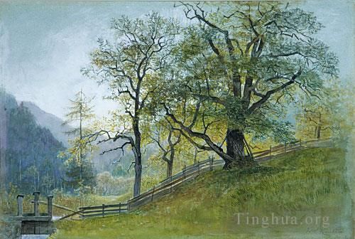 William Stanley Haseltine Peinture à l'huile - Vahm au Tyrol près de Brixen