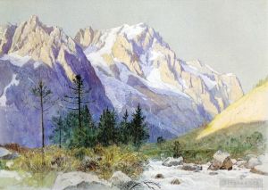 William Stanley Haseltine œuvres - Wetterhorn de Grindelwald Suisse