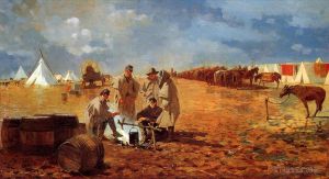 Winslow Homer œuvres - Un jour de pluie au camp, alias camp près de Yorktown