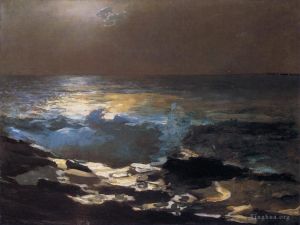 Winslow Homer œuvres - Lumière de l'île en bois au clair de lune