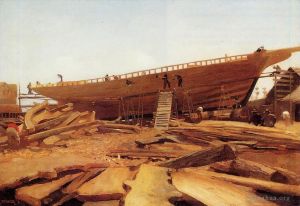 Winslow Homer œuvres - Construction navale à Gloucester
