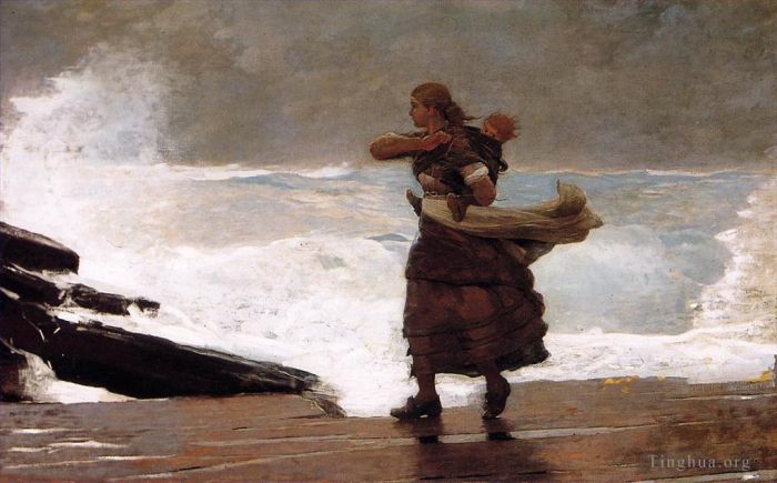 Winslow Homer Peinture à l'huile - Le coup de vent