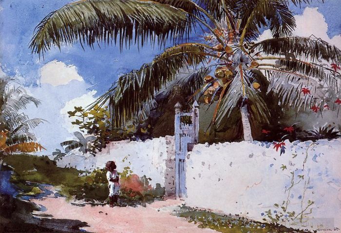Winslow Homer Types de peintures - Un jardin à Nassau