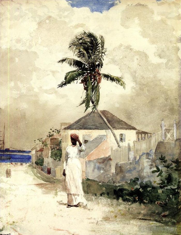 Winslow Homer Types de peintures - Le long de la route des Bahamas