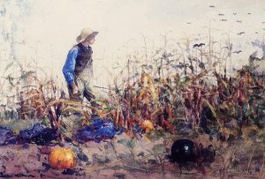 Winslow Homer œuvres - Parmi les légumes alias Garçon dans un champ de maïs