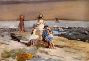 Winslow Homer œuvres - Enfants sur la plage