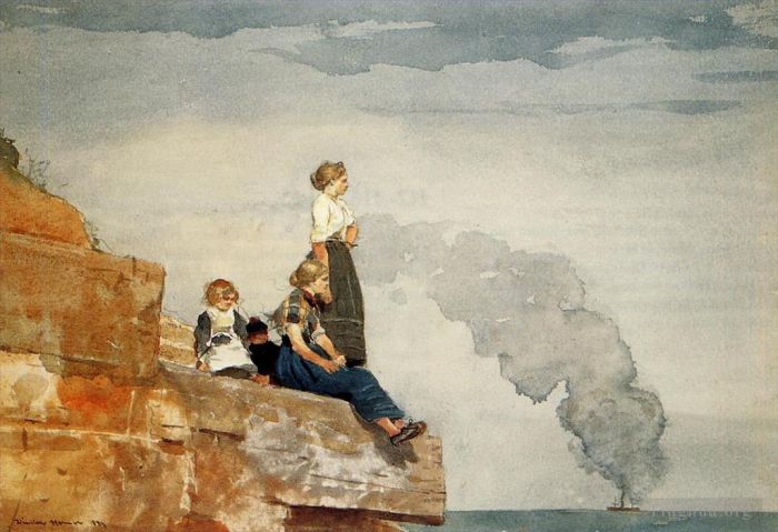 Winslow Homer Types de peintures - Famille de pêcheurs alias The Lookout