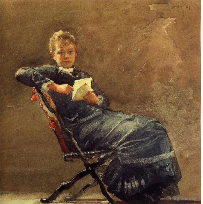 Winslow Homer Types de peintures - Fille assise