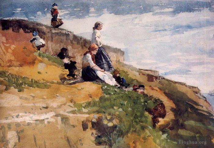 Winslow Homer Types de peintures - Sur la falaise