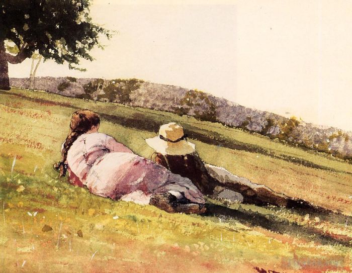 Winslow Homer Types de peintures - Sur la colline