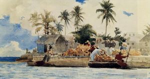 Winslow Homer œuvres - Pêche à l'éponge Nassau