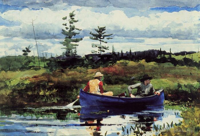 Winslow Homer Types de peintures - Le bateau bleu