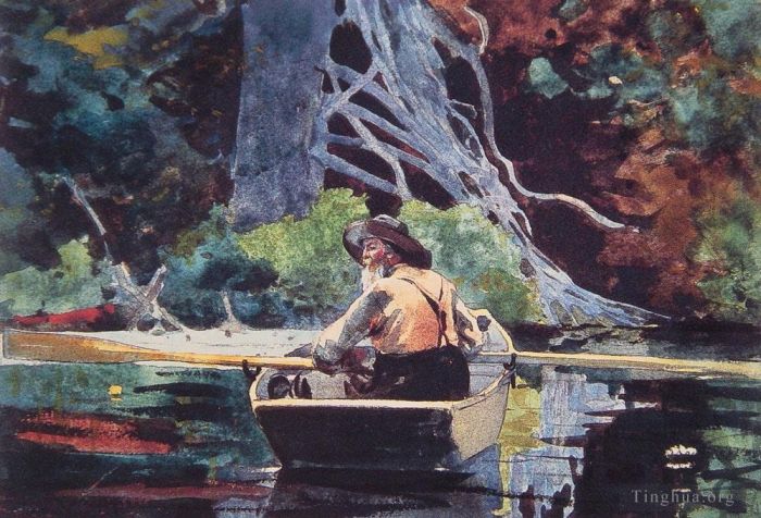 Winslow Homer Types de peintures - Le canot rouge