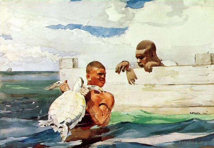 Winslow Homer Types de peintures - L'étang aux tortues