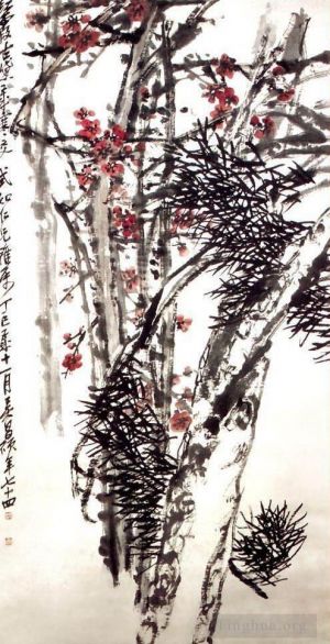 Wu Changshuo œuvres - Fleur de pin et de prunier