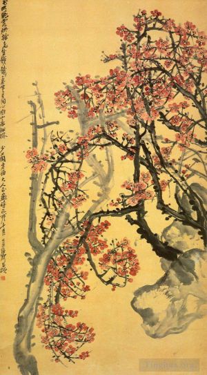Wu Changshuo œuvres - Fleur de prunier rouge