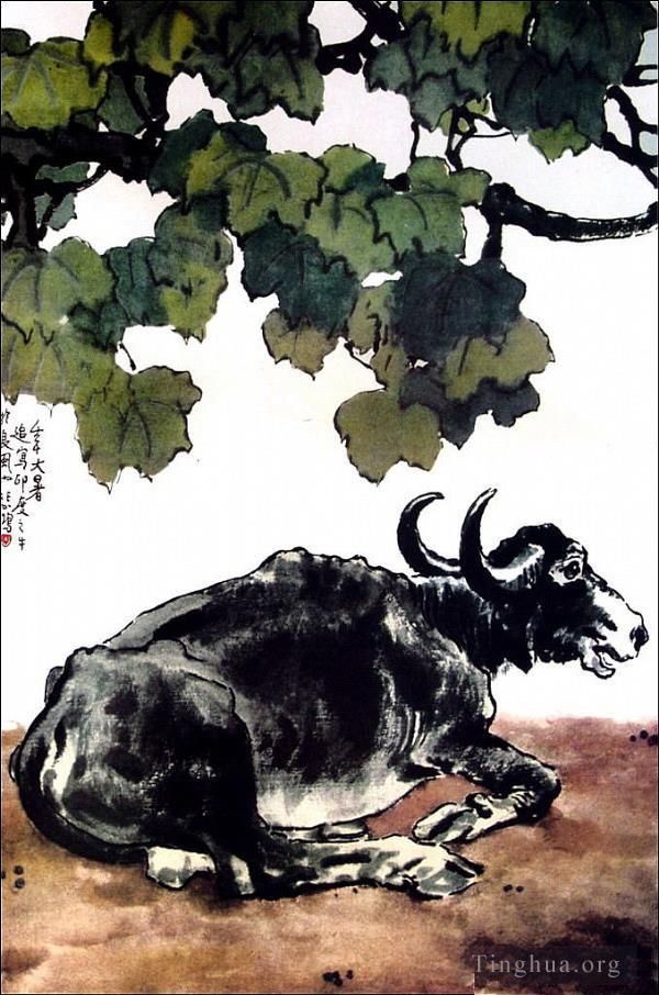 Xu Beihong Art Chinois - Un bétail