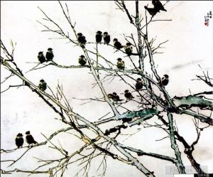 Xu Beihong œuvres - Oiseaux sur branche