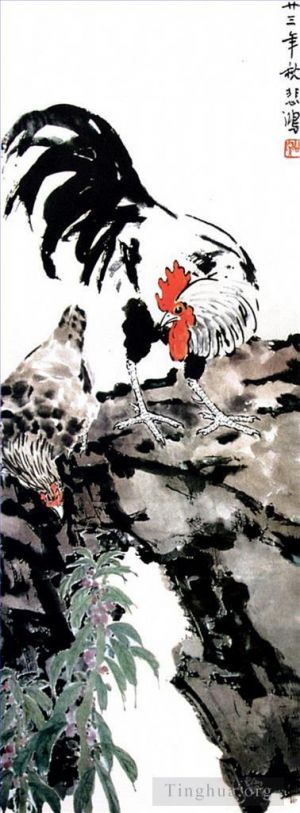 Xu Beihong œuvres - Coq et poule