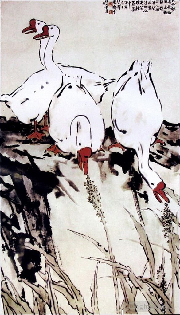 Xu Beihong Art Chinois - Oies