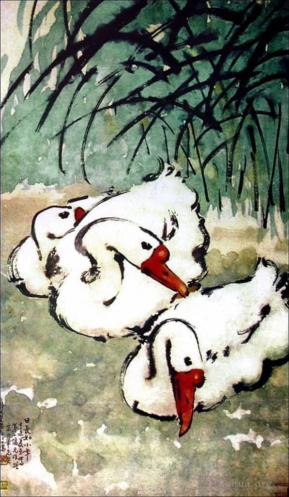 Xu Beihong Art Chinois - Oie 3