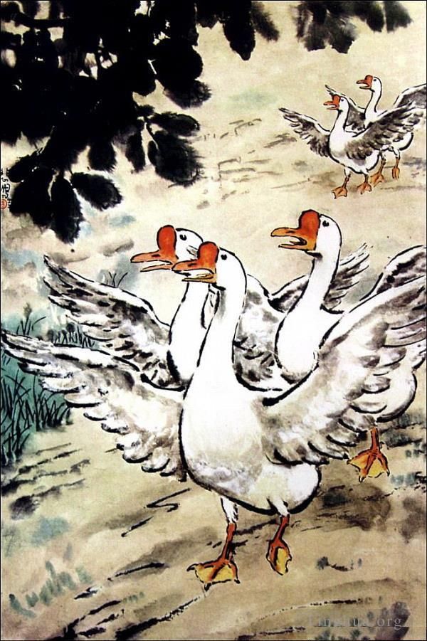 Xu Beihong Art Chinois - Oie
