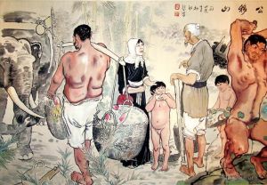 Xu Beihong œuvres - Etude pour le vieillard insensé 1940