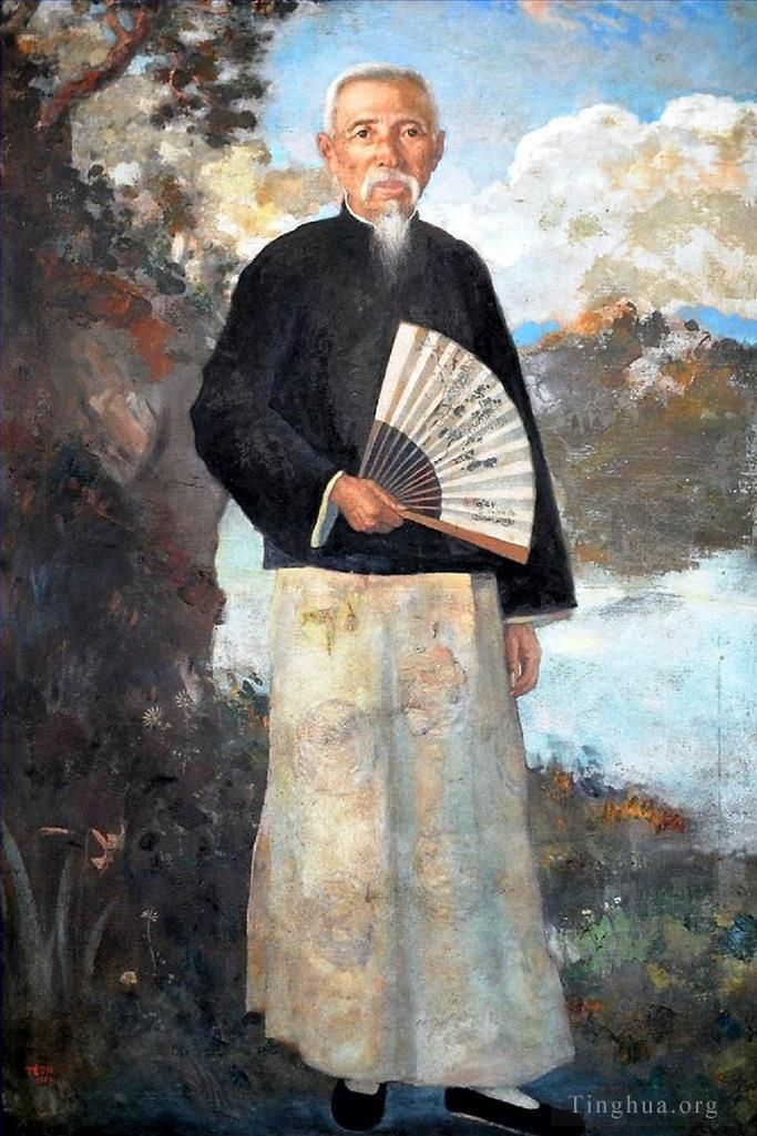 Xu Beihong Peinture à l'huile - Un portrait de Lim Loh