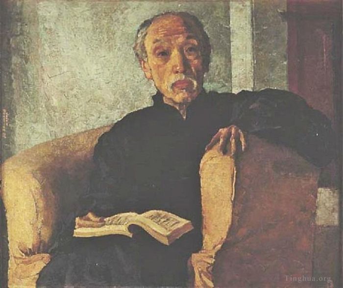 Xu Beihong Peinture à l'huile - Zhen Sanli
